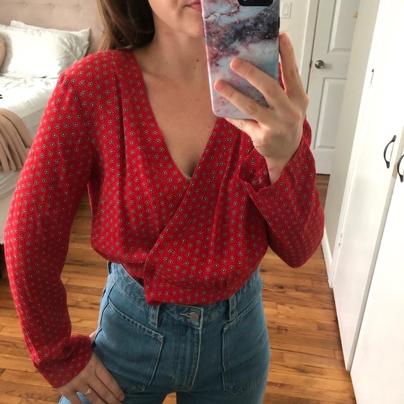 Urban Outfitters Cooperative Red Blouse/Blazer - Picture 6 of 10